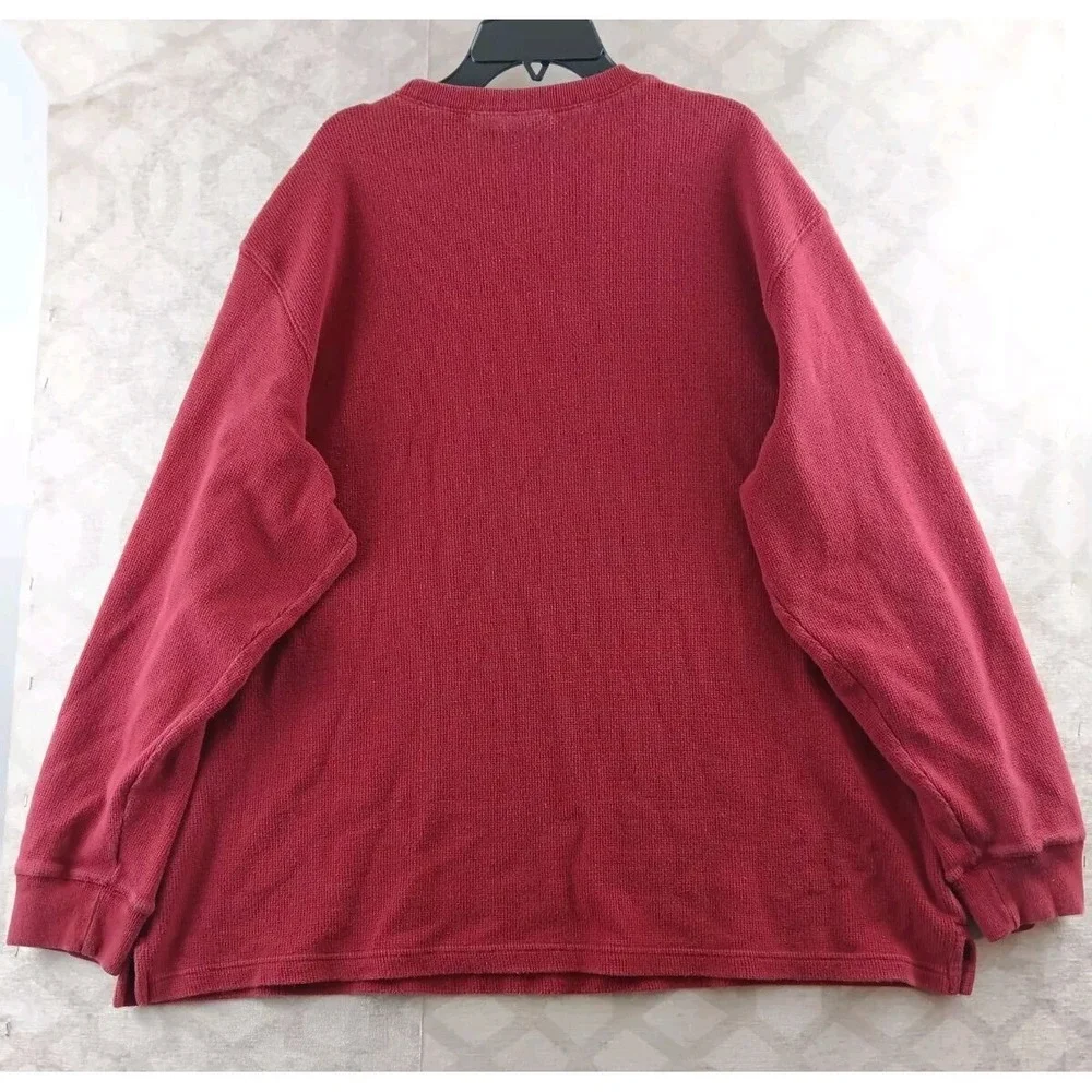 VINTAGE Eddie Bauer Sweater Mens Extra Large Red Long Sleeve Pullover - Picture 2 of 8